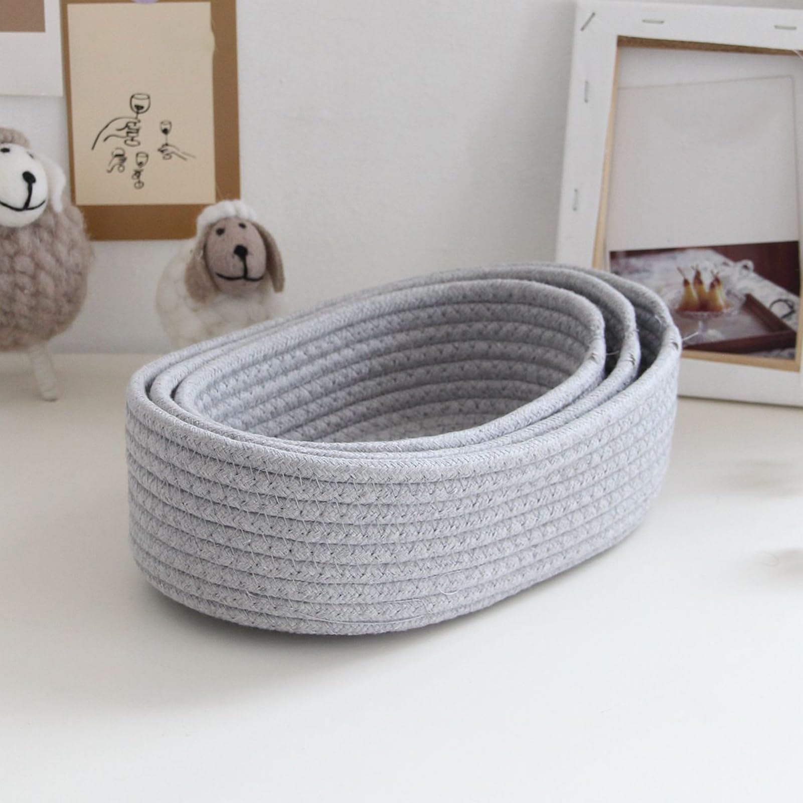 Cesta de Ropa Sucia, Organizador de Utensilios de repostería con Cuerda - Contenedores Plegables de algodón para guardería Infantil (niños y niñas), pañales, Juguetes, Ropa, Mantas y Toallas.