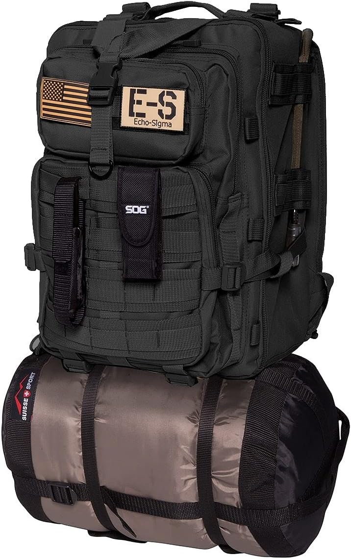 ECHOSIGMA Tactical Bug Out Backpack with Survival and