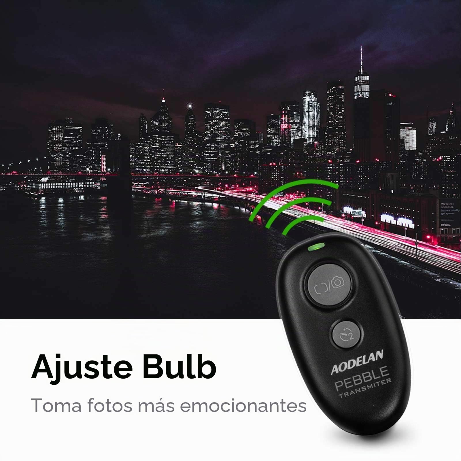 Disparador Inalámbrico - Mando a Distancia para Canon EOS R, EOS RP, SL2, 90D, 6D Mark II, para Olympus OM-D E-M1X, E-M1 Mark II, para Fujifilm GFX100, XT30 Cámaras, Reemplaza RS-80N3 & RS-60E3