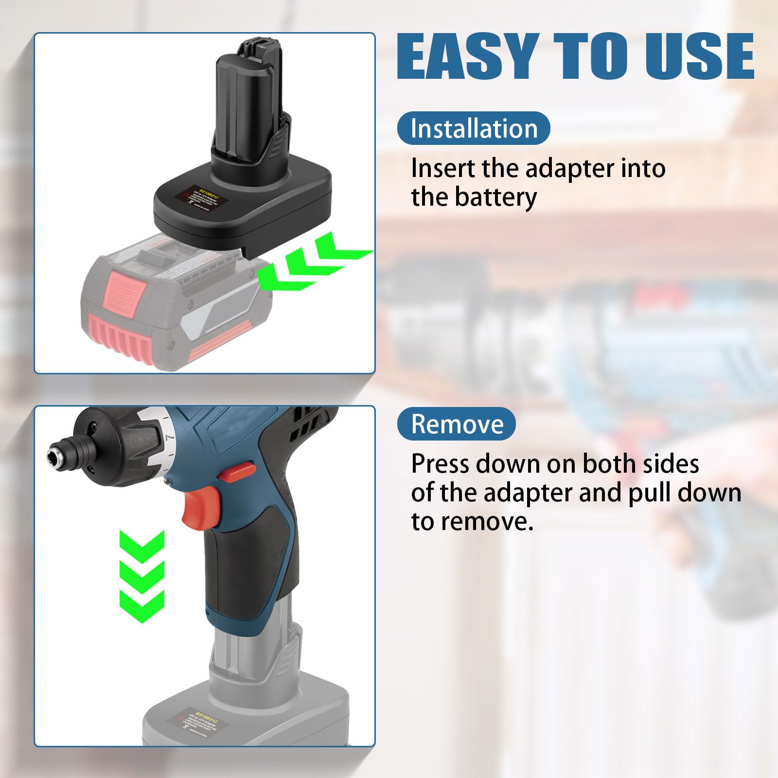 Adaptador de batería de 18 V a 12 V, convertidores de batería para herramientas eléctricas, convierte baterías para funcionar con dispositivos de 12 V