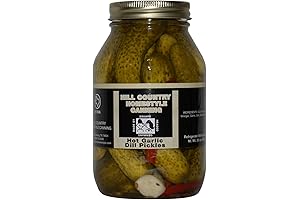 Texas Hill Country Hot Garlic Dill Pickles 32 oz