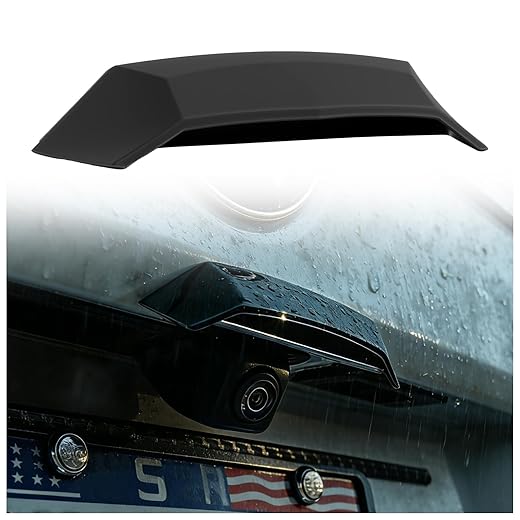 Upgraded Backup Camera Rain Shield for Car,Silicone Rear View Backup Camera Cover with Wider & Longer Design,Self-Adhesive Car Reverse Cameras Rain Cover Cars Exterior Accessories