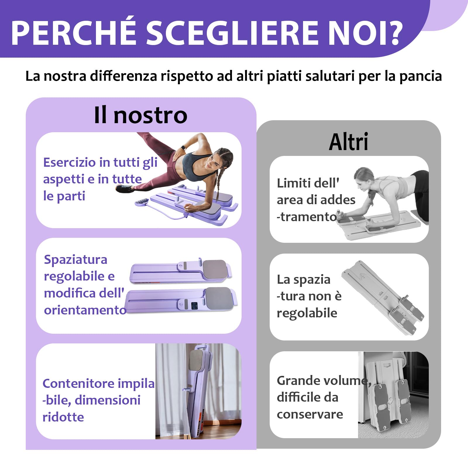 Pilates Board Upgraded Pilates Reformer Machine, Pilates Board Riformer Set Ab Roller Attrezzature per Allenamento Completo per Homegym