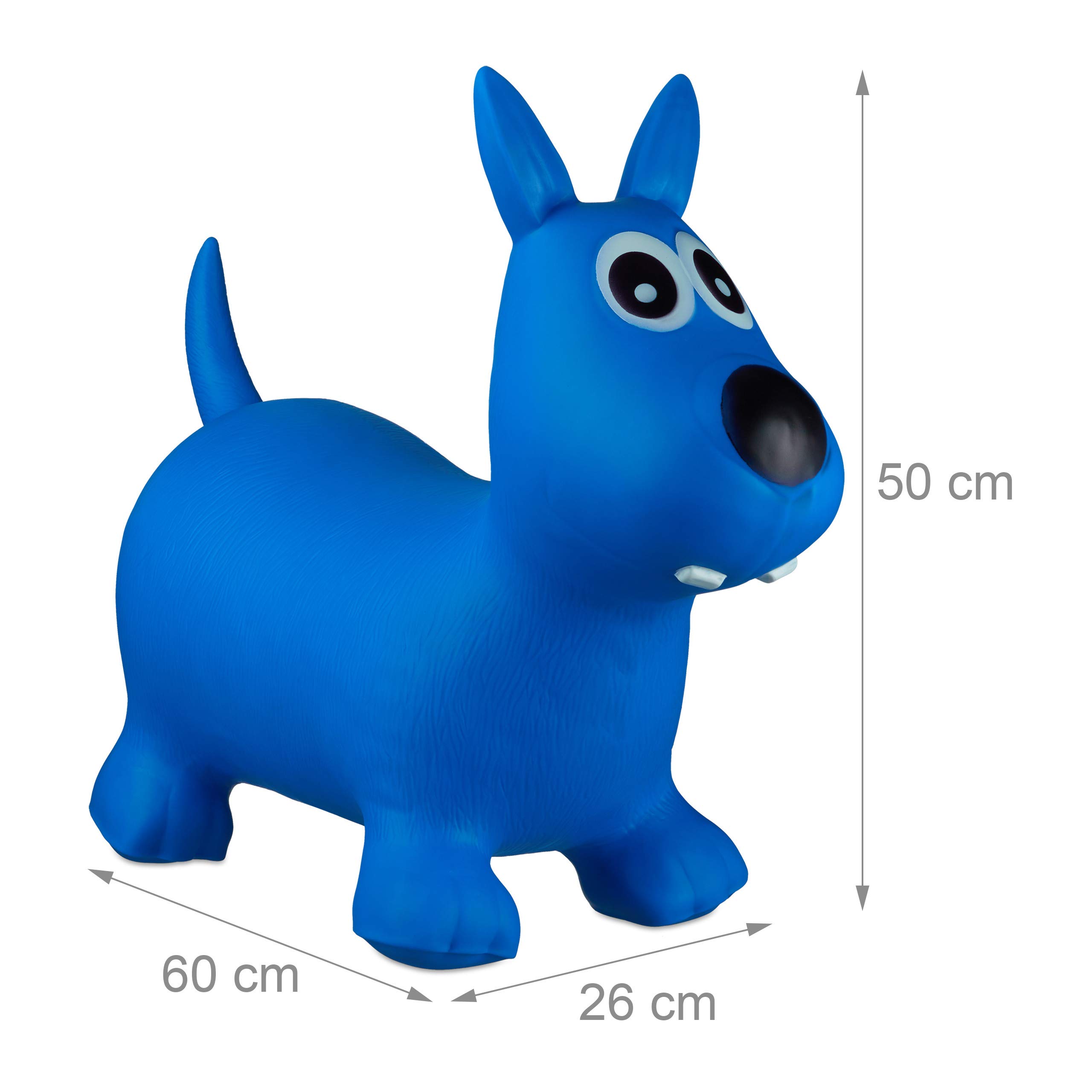 Relaxdays Chien ballon sauteur cheval avec pompe gonflable jouet jeux