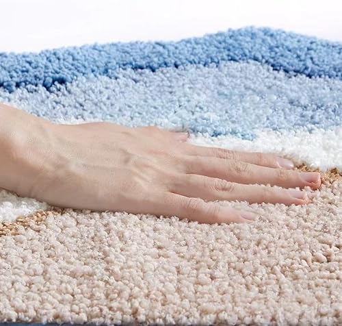 Miniatura 10 de Alfombra ondulada esponjosa para dormitorio, alfombra lavable a máquina en la sala de estar, habitación de los niños y niñas, alfombra de felpa