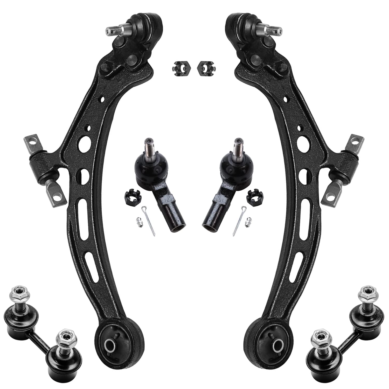 Detroit Axle - 6pc Front End Control Arms Kit for Toyota Camry Avalon