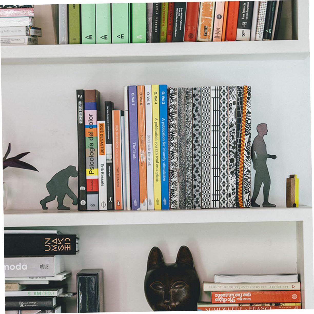 Schwarze Metall Buchstütze aus Eisen, 1 Satz für Ordnung | Dateien und Zeitschriften, Büro und Arbeitszimmer, Schlichtes Design zur Organisation