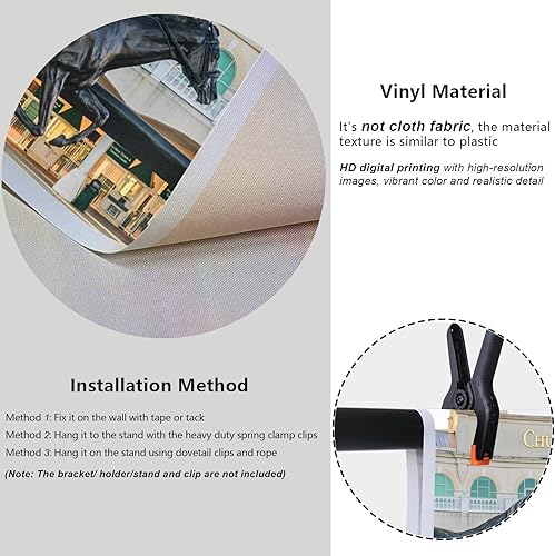 Miniatura 3 de YongFoto Fondo para fotografía del hipódromo de Kentucky Derby de 15 x 10 pies, fondo de fotografía de hipódromo Churchill Downs, festival de