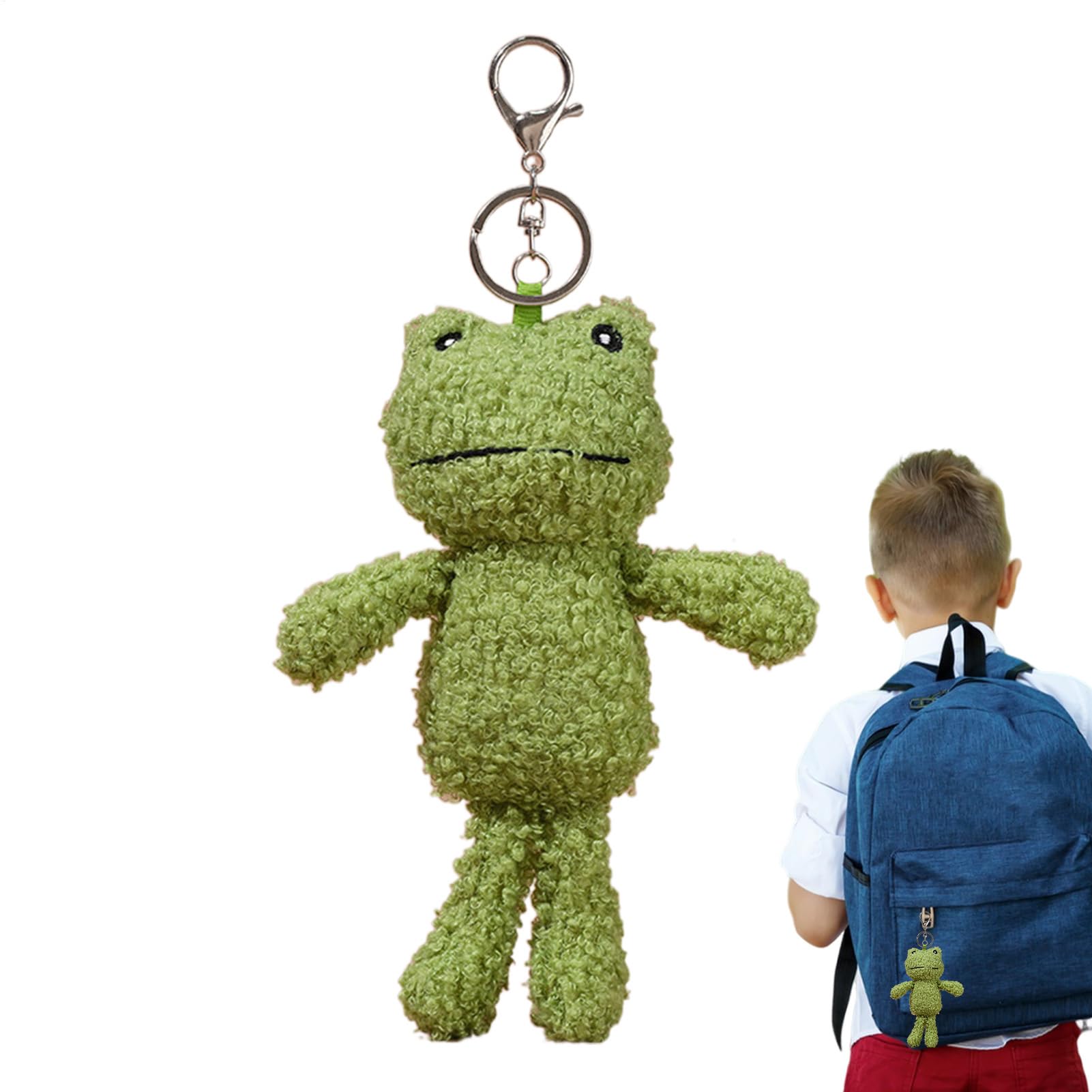 Cute Frog Keychain, Nice Keychain Accessories | Soft Frog Plush Cute Accessories Bag Pendant Kids Bag, Men Women Goods Bag Filler : Clothing, Shoes & Jewelry