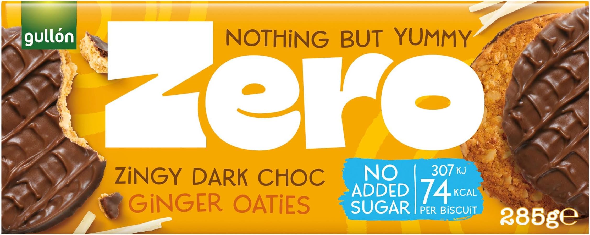 Zero No Added Sugar Dark Chocolate Ginger Oaties 285g