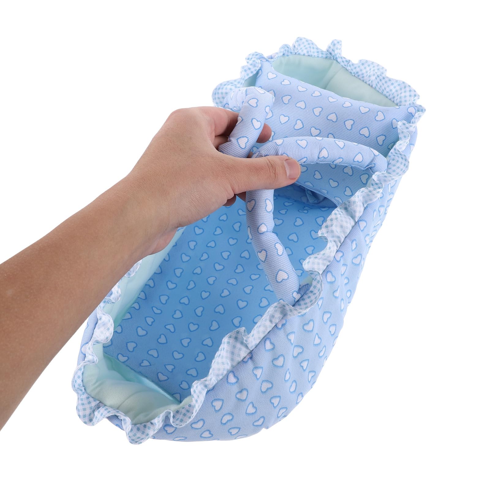 Gatuida Porte-bébé Reborn Berceau pour poupée Reborn - Station de puériculture pour poupées et Peluches de Moins de 35 cm - Joli Panier à Jouets avec poignée