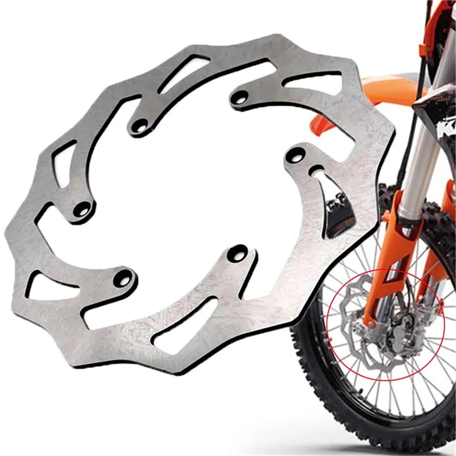 Dischi Freno Anteriore Dischi freno da 260/220 mm adatti per KTM TPi EXC 300 EXC-F 350 SX 125 SX-F 450 XC 200 400 XCF EXC 500 EXC-F 6D 1994-2022(After)