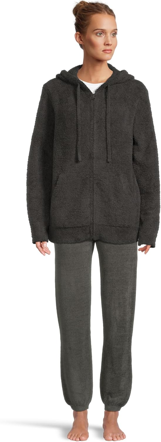 Barefoot Dreams unisex-adult Cozychic ® Unisex Skull & Bones Zip Up Hoodie