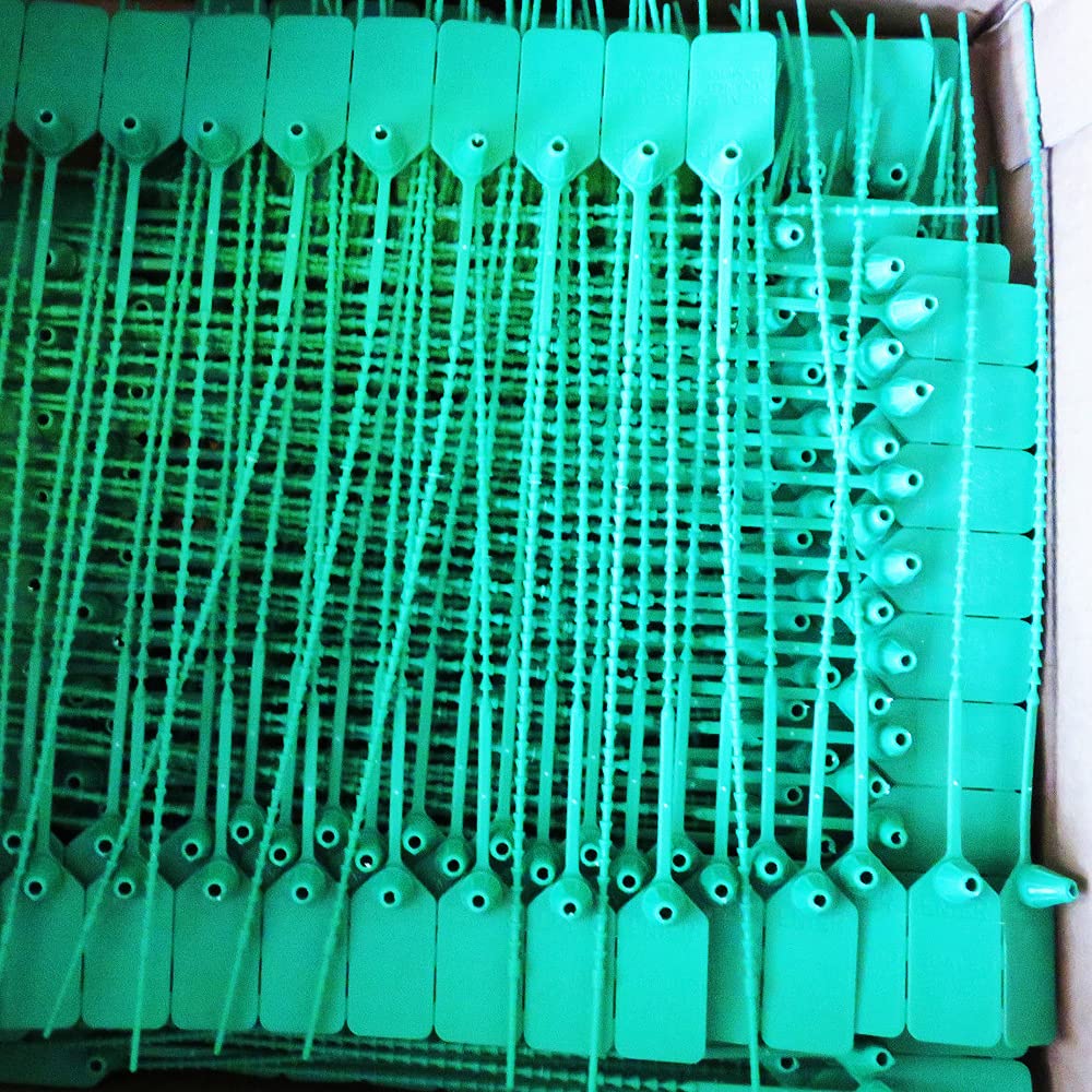 (Lot of 1000) Green Fire Extinguisher Tamper Seal, Zip Ties Work for Many Other Applications