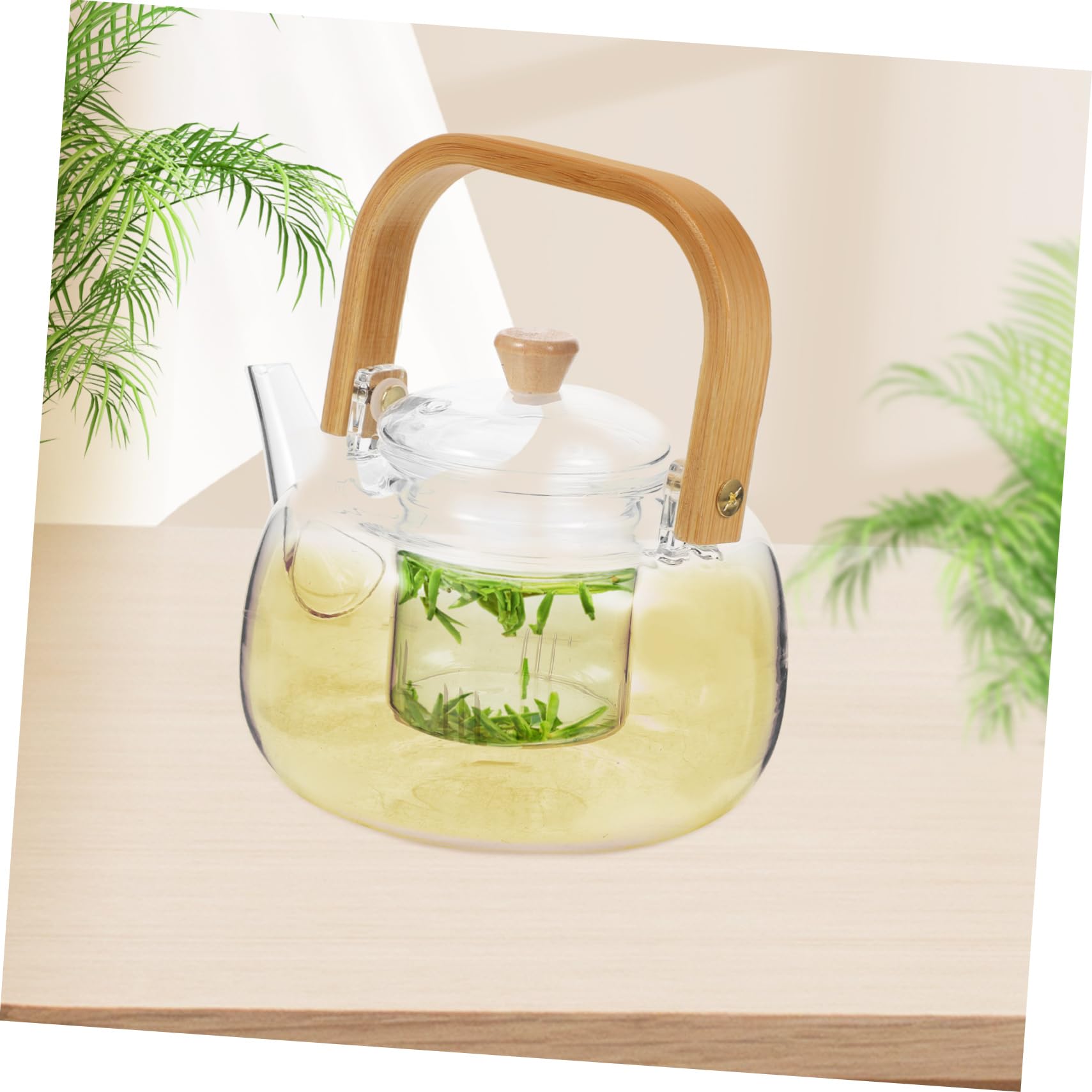 MAGICLULU Teiera Trasparente con Resistente Alle Alte Temperature Adatta per Infusi Tè Tisane e Tè Fiori Facile Rimovibile