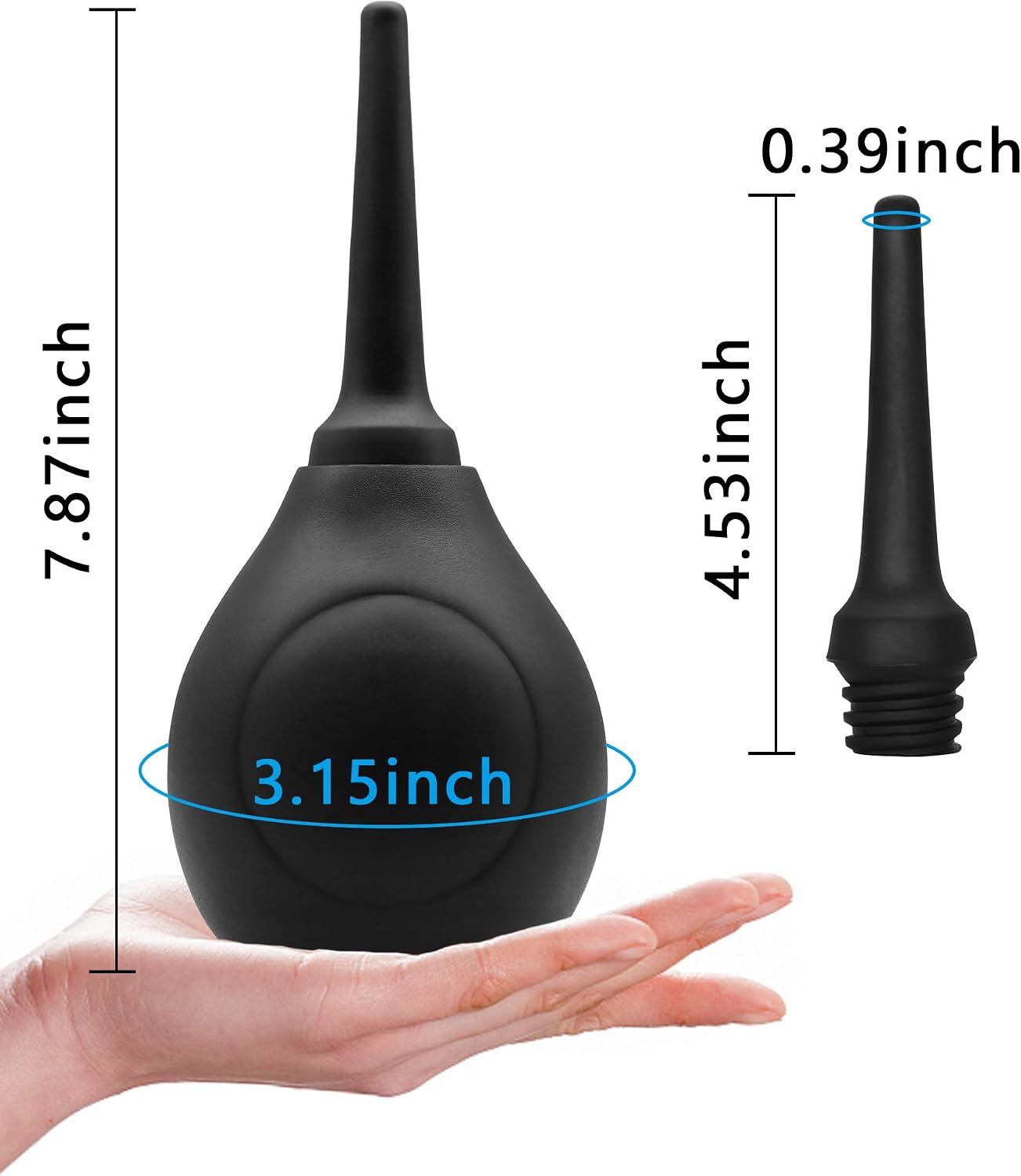 SENSIVO Enema Bulb [10.1oz ] Anal Douche with Back-Flow Prevention, Silicone Enema Kit for Colon Cleansing, Anal Cleaner Vaginal Douche Bottle Enema Nozzle Douche for Men Women Reusable