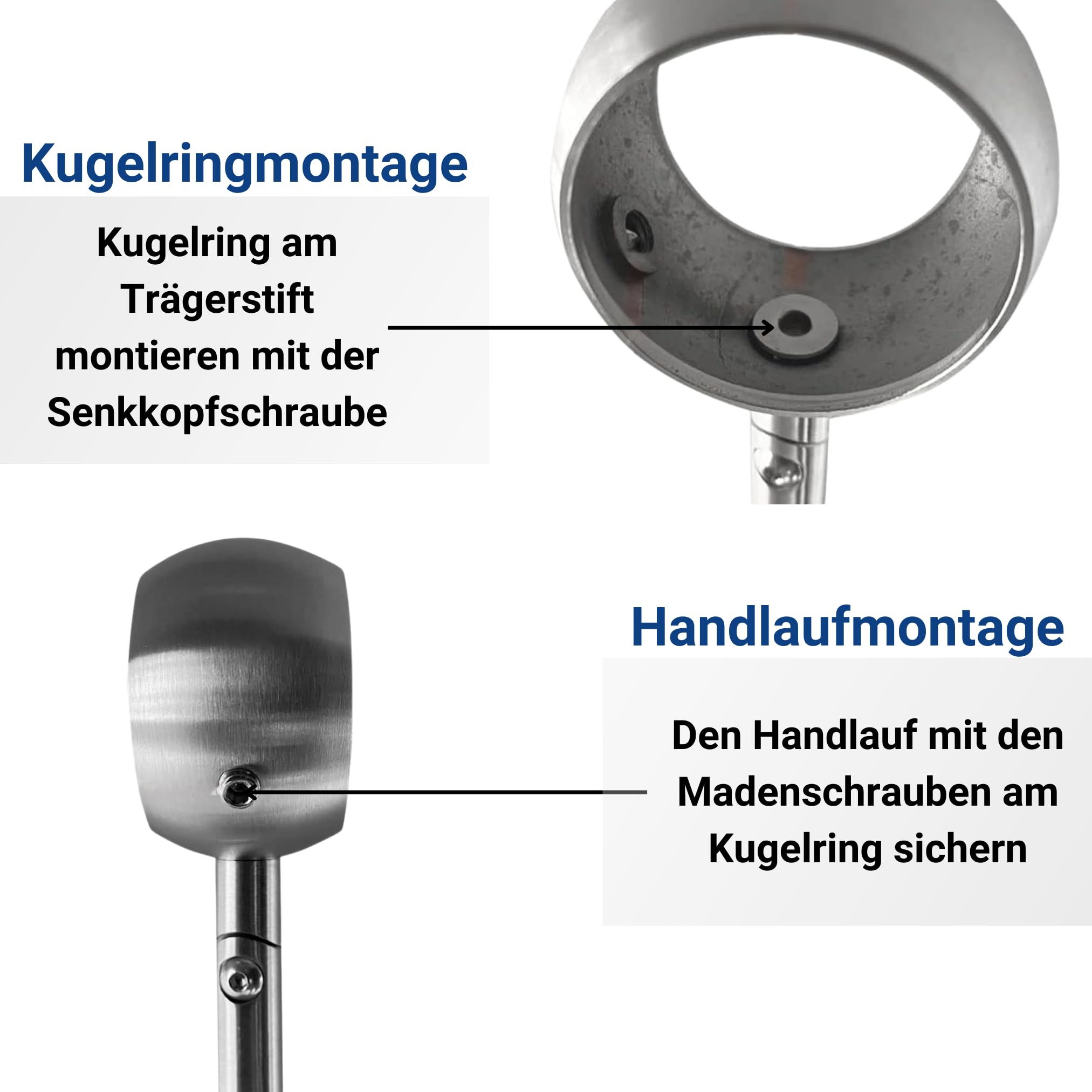 Edelstahl Geländer Handlauf Treppengeländer Balkongeländer bis 6m V2A