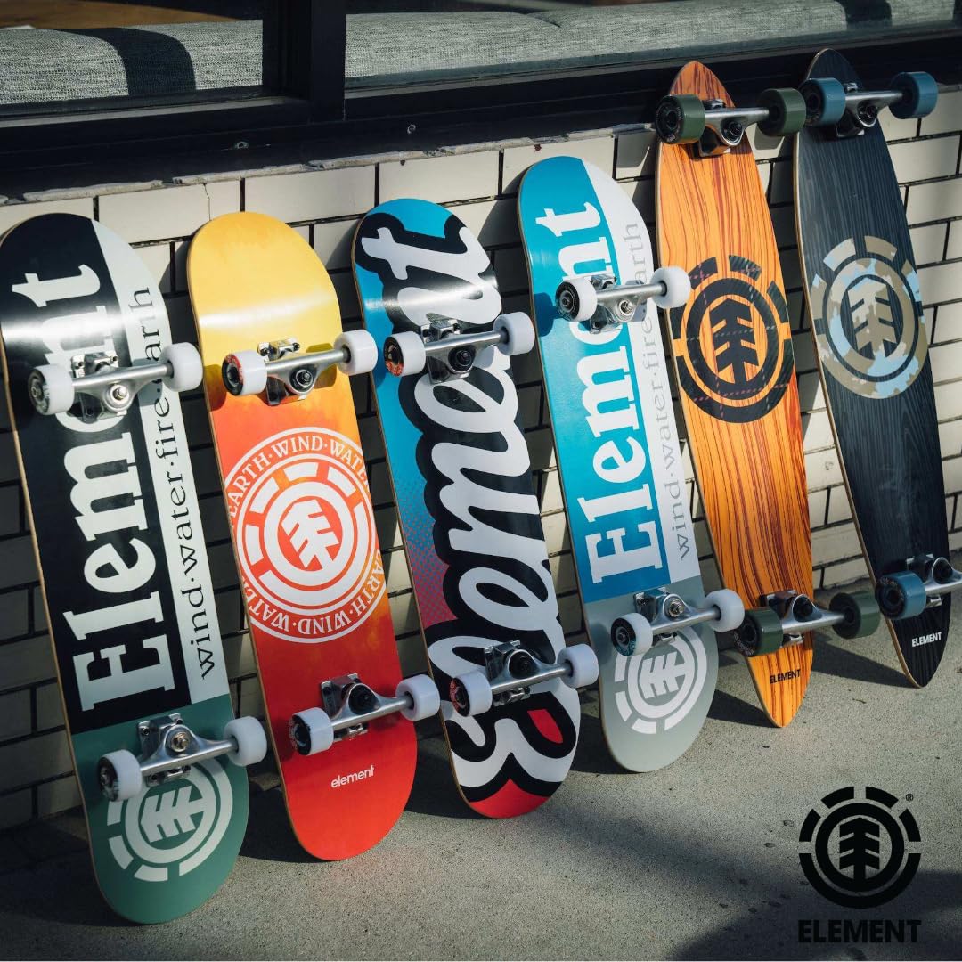 Element Popsicle Skateboard-Deck – 78,7 x 19,7 cm Kinder-Longboard-Skateboard, 7-lagiges Holzdeck, 12,7 cm Aluminium-Achsen, 51 mm 95 A weiche Urethan-Räder, ABEC 5-Gang-Kugellager, ideal für