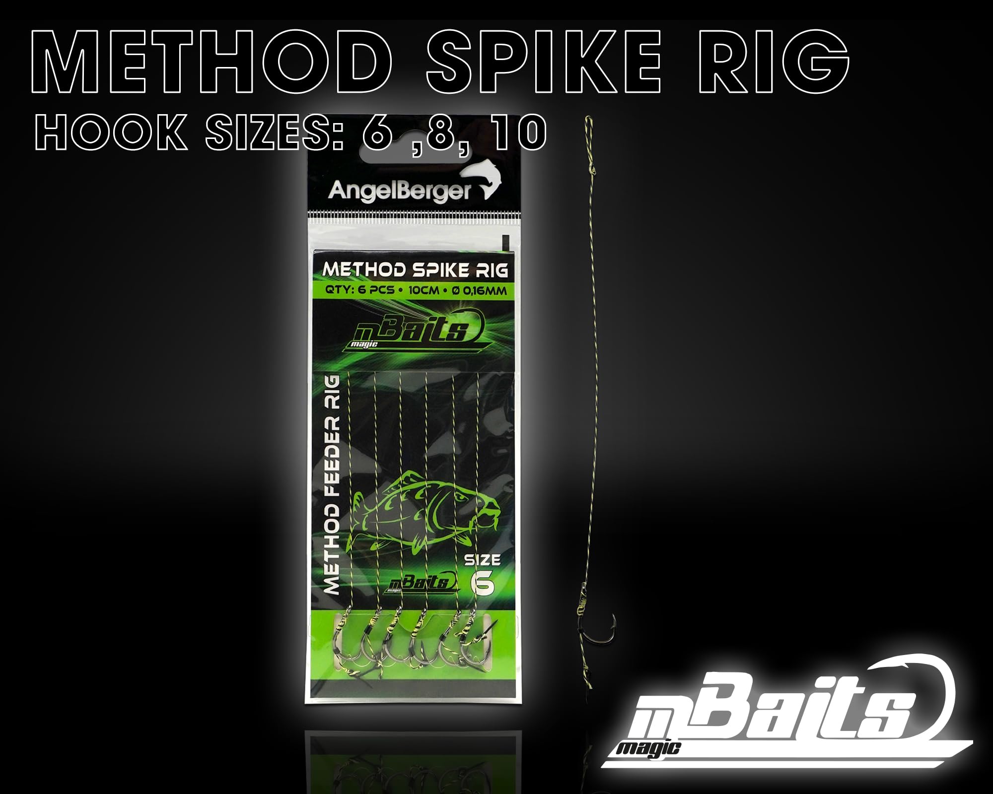 Angel-Berger Magic Baits Method Rig Feeder Rig Feedervorfach und Feederhaken Vorfach Angelhaken Feederrig Feederfischen