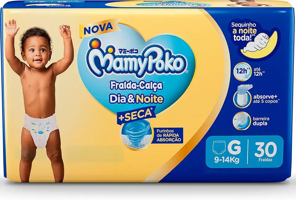 MamyPoko Fralda-Calça Dia&Noite G 30 Unidades