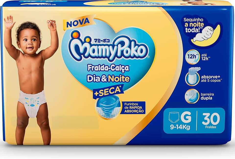 MamyPoko Fralda-Calça Dia&Noite G 30 Unidades