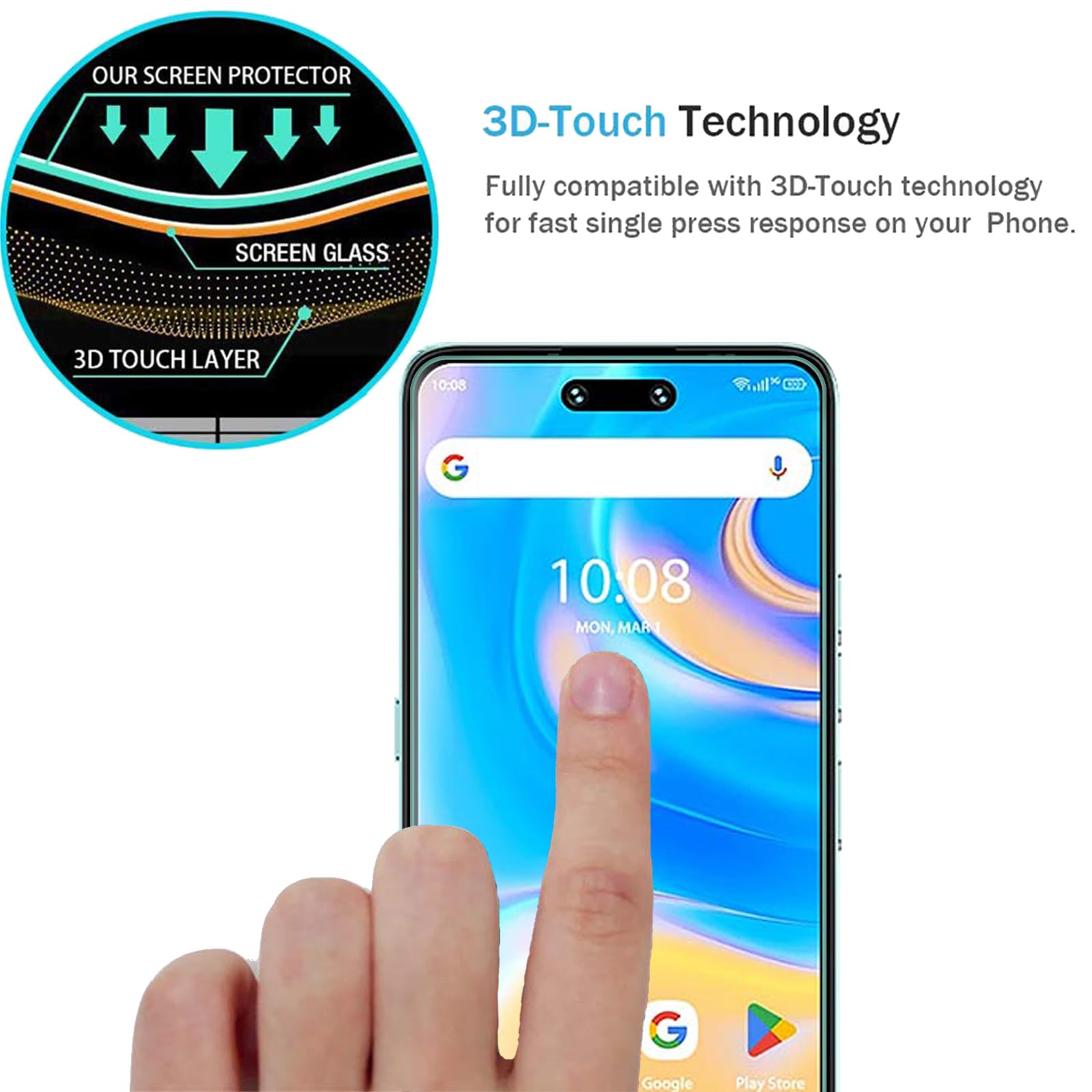 AOKUMA [2 Pezzi Pellicola Vetro Temperato per UMIDIGI A11S