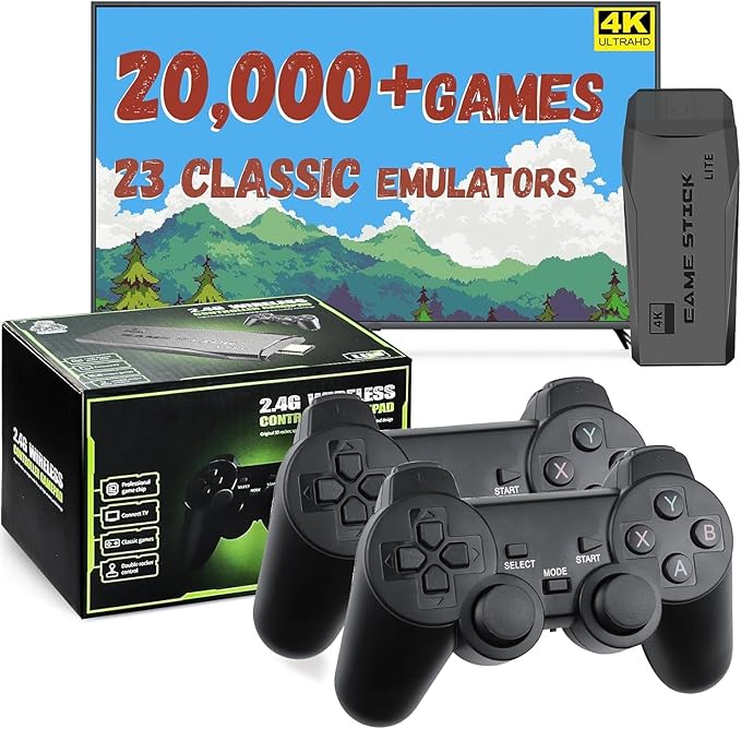 Nueva PS5 Pro con mejoras internas 7 71OrMsLNHCL. AC SX679 New Retro Gaming Console & Game Stick Pro - 40,000+ Classic Video Games, 23 Emulators, Dual Wireless Controllers, 4K HDMI Output, Plug & Play, Compatible with TV, PC, Projector, 64GB