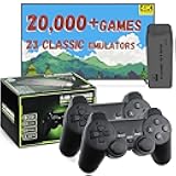 New Retro Gaming Console & Game Stick Pro - 40,000+ Classic Video Games, 23 Emulators, Dual Wireless Controllers, 4K HDMI Output, Plug & Play, Compatible with TV, PC, Projector, 64GB
