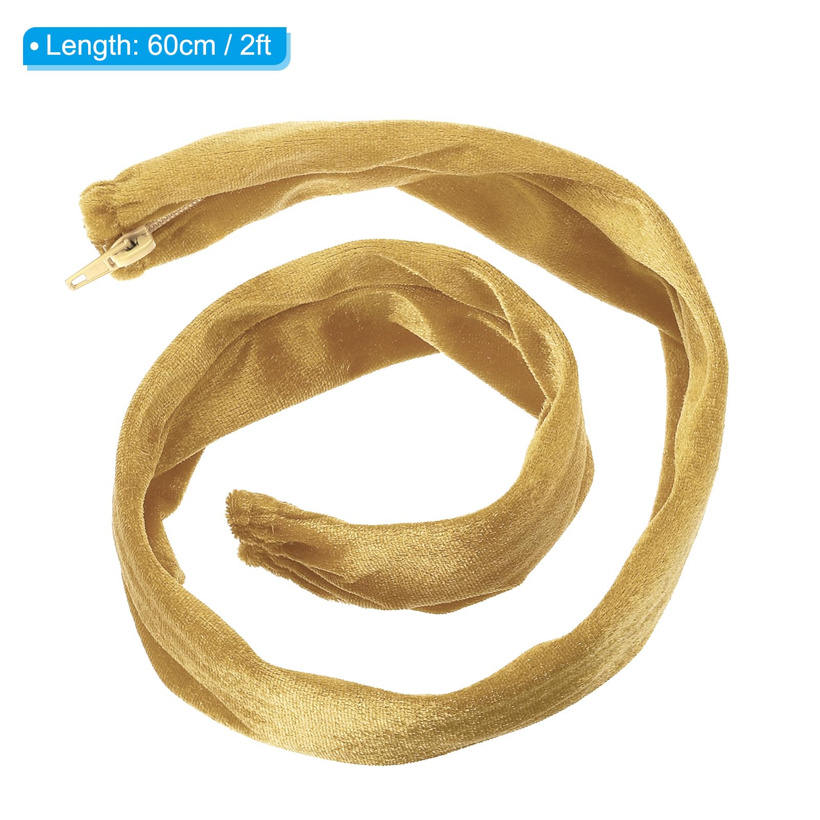 PATIKIL 23.6" Lampadario Catena Copertura, Catena Protezione Manica Lavabile con Cerniera per Lampadario Illuminazione Fili, Oro Tono