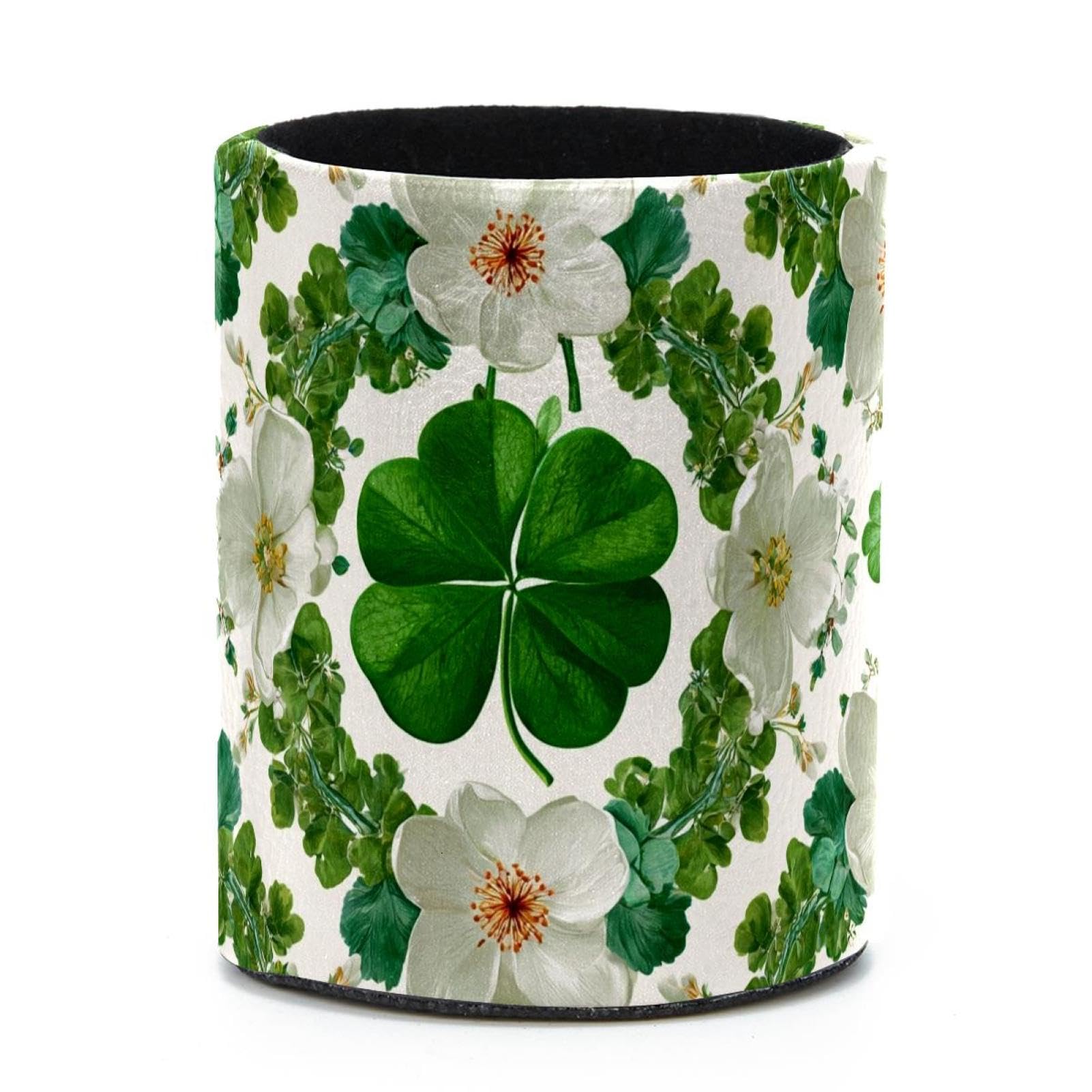 VAPOKF Round Pencil Holders for Desk, Clover Pen Holders Pen Pot Makeup Brushes Storage Desktop Stationery Supplies Organiser for Home Office