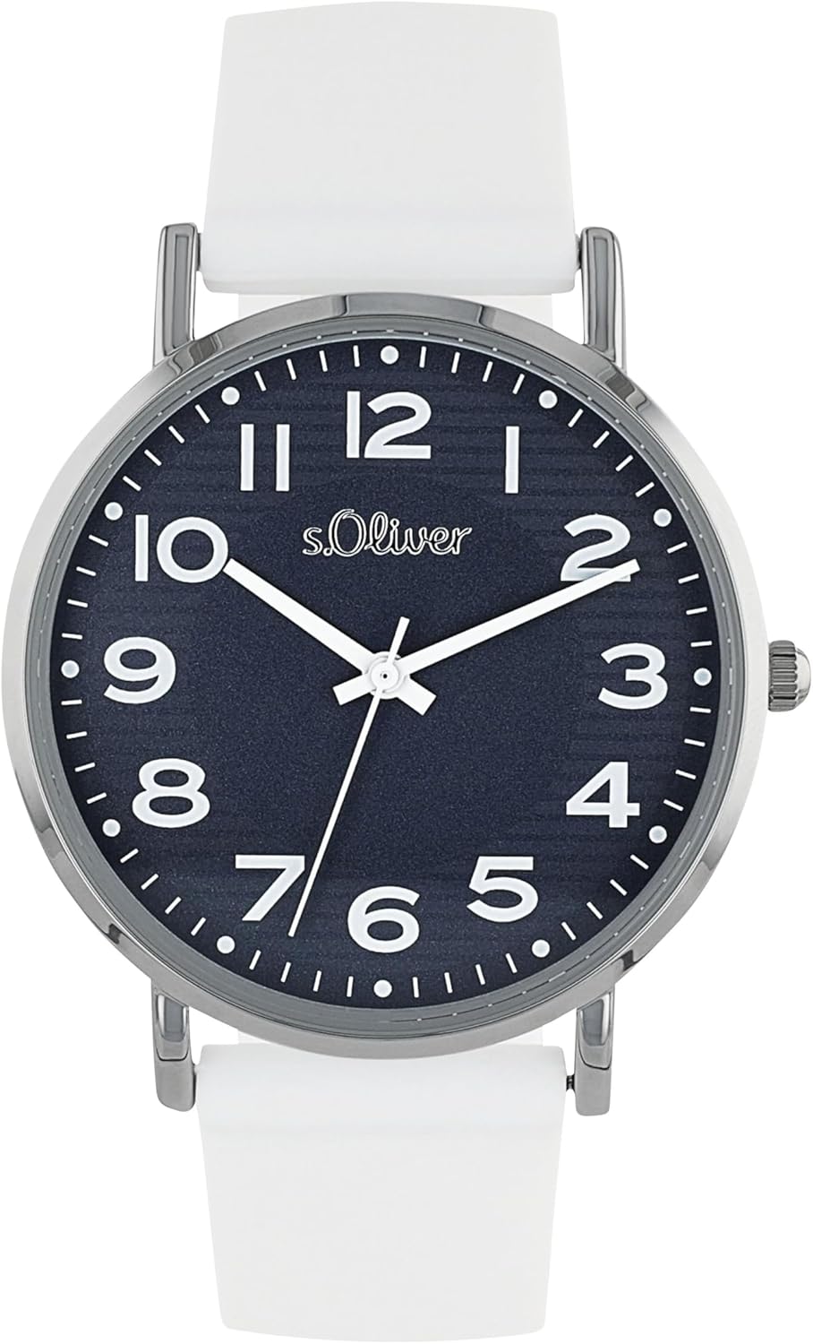 s.Oliver Orologio analogico al quarzo da donna con cinturino in silicone, resistente all’acqua fino a 3 bar, fornito in una confezione regalo