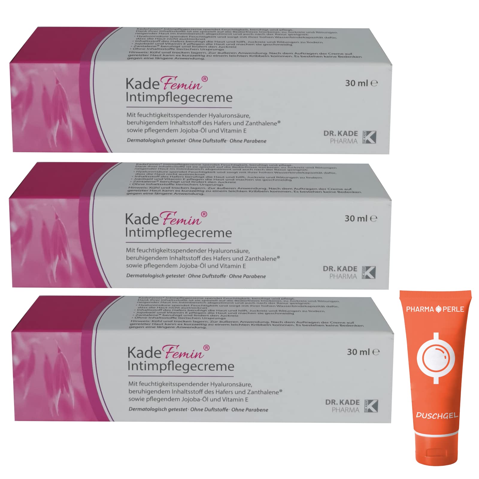 KadeFemin Intimpflegecreme I 3x 30 ml Sparset I plus PharmaPerle giveaway