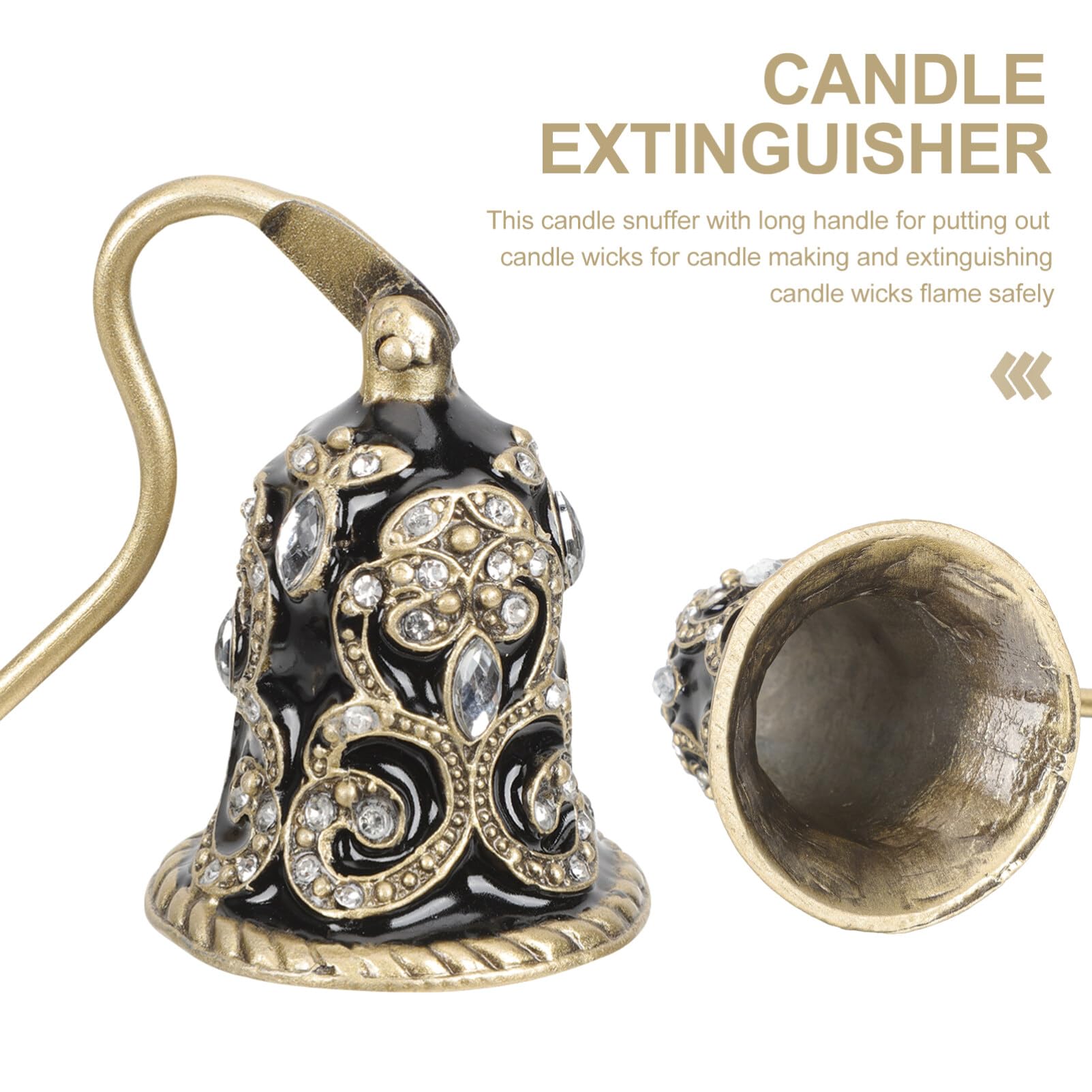 Luxshiny Spegnicandele Manico per Candele Profumate Stoppino in Ceramica per Candele da tè e Aromaterapia Accessorio Decorativo per Casa