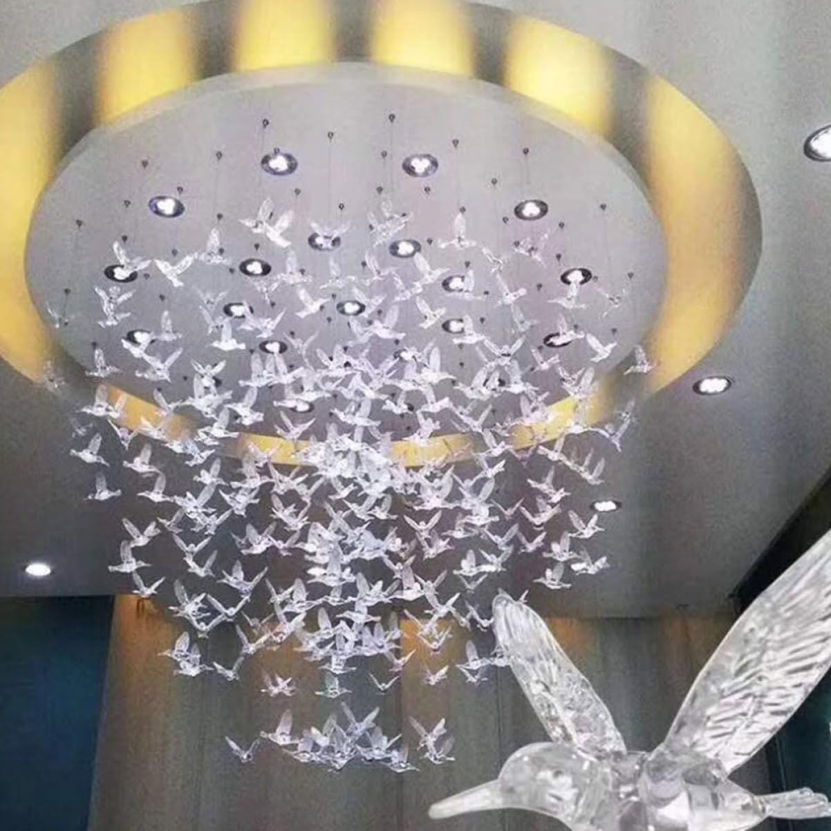 20 Stück Transparente Vogelanhänger Deko Für Decke Hochzeit Zuhause Schmuck Acryl Ornament Für Fenster Tür Vorhang Garten Fensterdeko