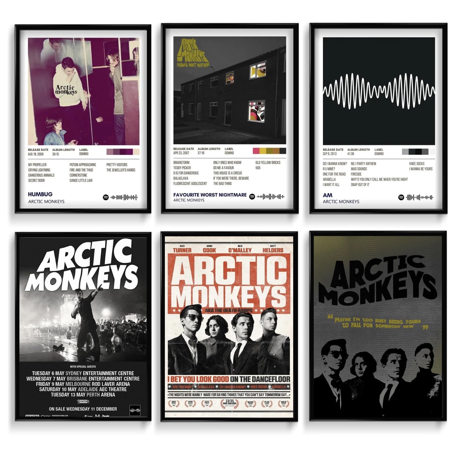 Paper Arctic Monkeys Song Album Aesthetic Wall Posters Pack Of 6 (A4 Size) 8X12 Inch Arctic Monkey Song Aesthetic Wall Collage Kit With Stick Tape For Girly Home & Office Decor-image-13