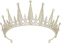 Vista 29 de SWEETV Tiaras y coronas para mujer, tiara de boda de cristal para novia, corona plateada de metal, accesorios de fiesta de disfraces