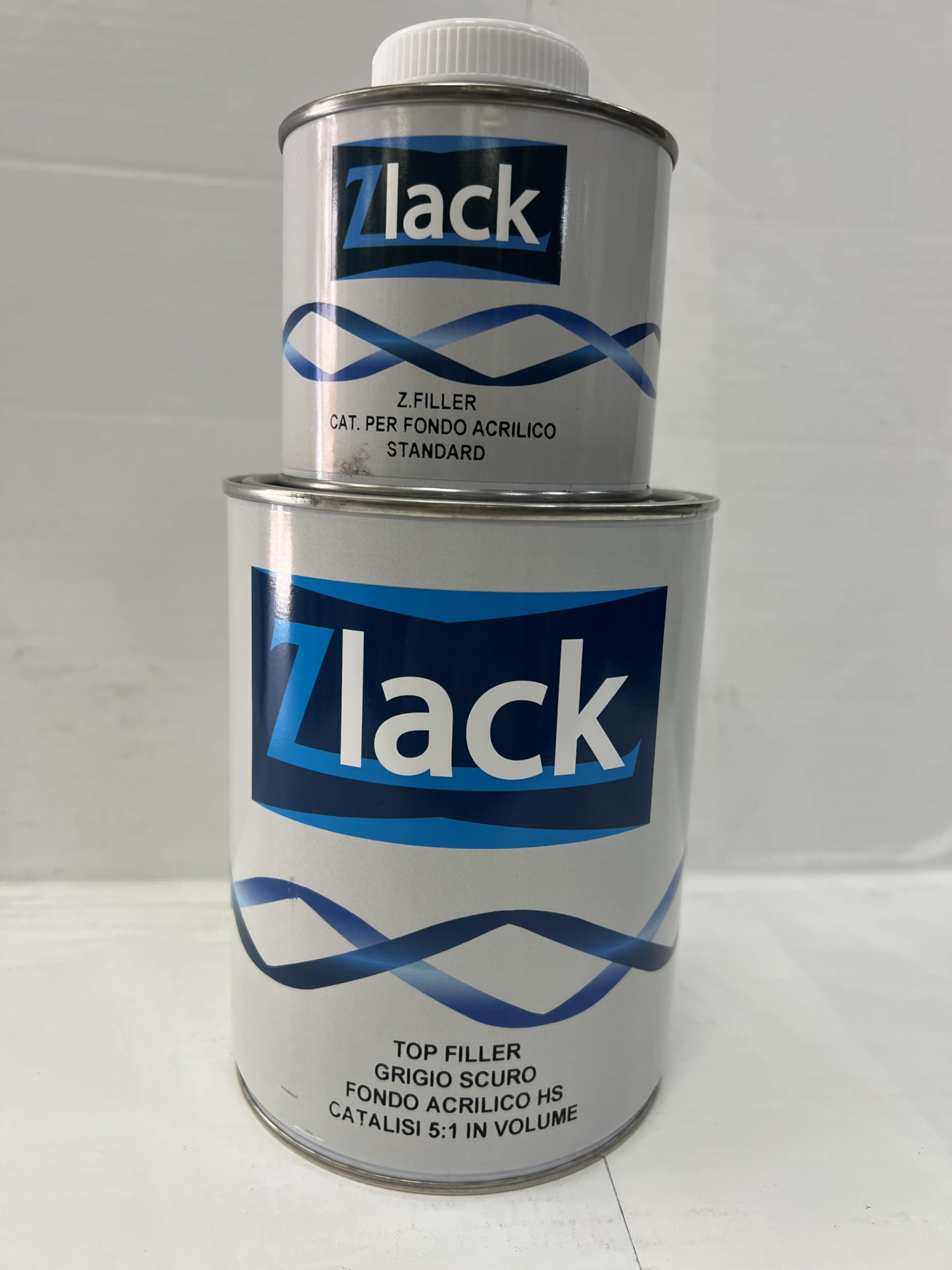 Generico Fondo bicomponente 5:1 acrilico HS - grigio scuro ral 7015 per auto e moto 1lt + catalizzatore.
