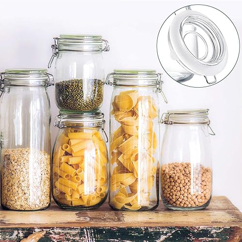 Miniatura 6 de 8 juntas de silicona para frascos de 3.75 pulgadas, sellos de goma para frascos de vidrio, accesorios de sellado de tarros a prueba de fugas,