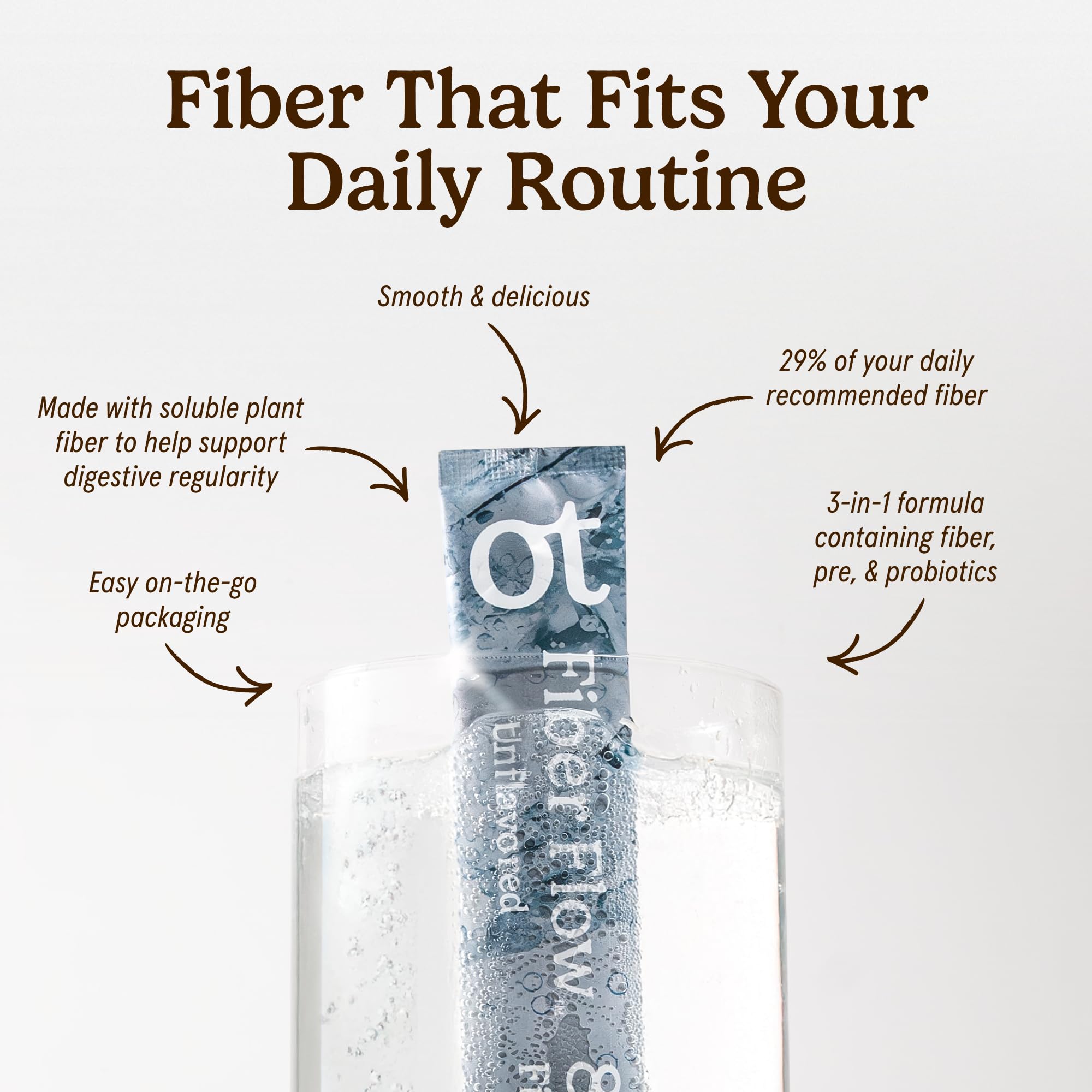 Organic Traditions Fiber Flow Sticks, Unflavoured Prebiotic Blend, 12 Count — Amazon image 3