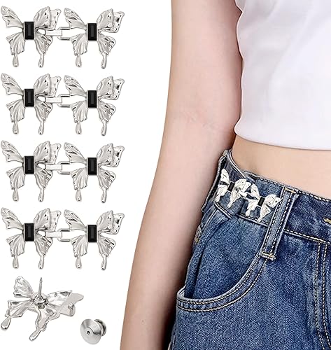 Jeffdad Apretador de cintura para pantalones, 4 pares de botones de mezclilla ajustables, sin costuras y sin herramientas, pantalones de mezclilla, disponible en Yaxa Colombia