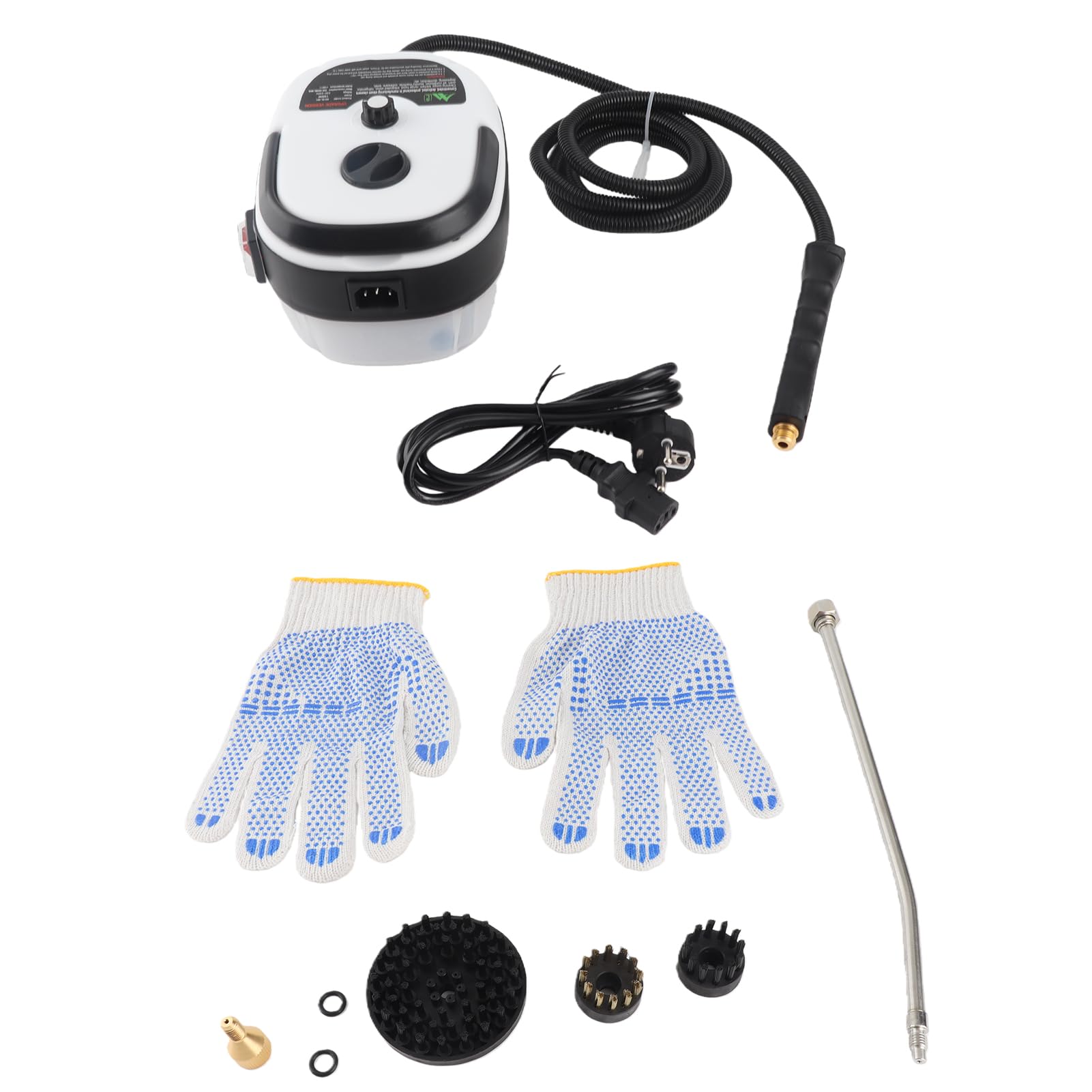 Kavolet Limpiador de Vapor de Mano portátil de 2500 W, máquina de Limpieza a Vapor presurizada de Alta Temperatura con Cabezales de Cepillo para Muebles de Cocina, baño y Coche