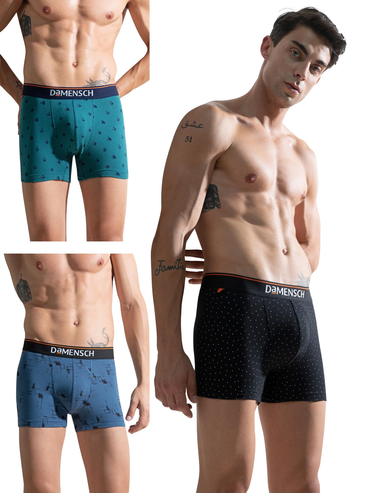 DAMENSCH Mens Deo-Cotton Printed Group 11 Underwear (pack of 3)