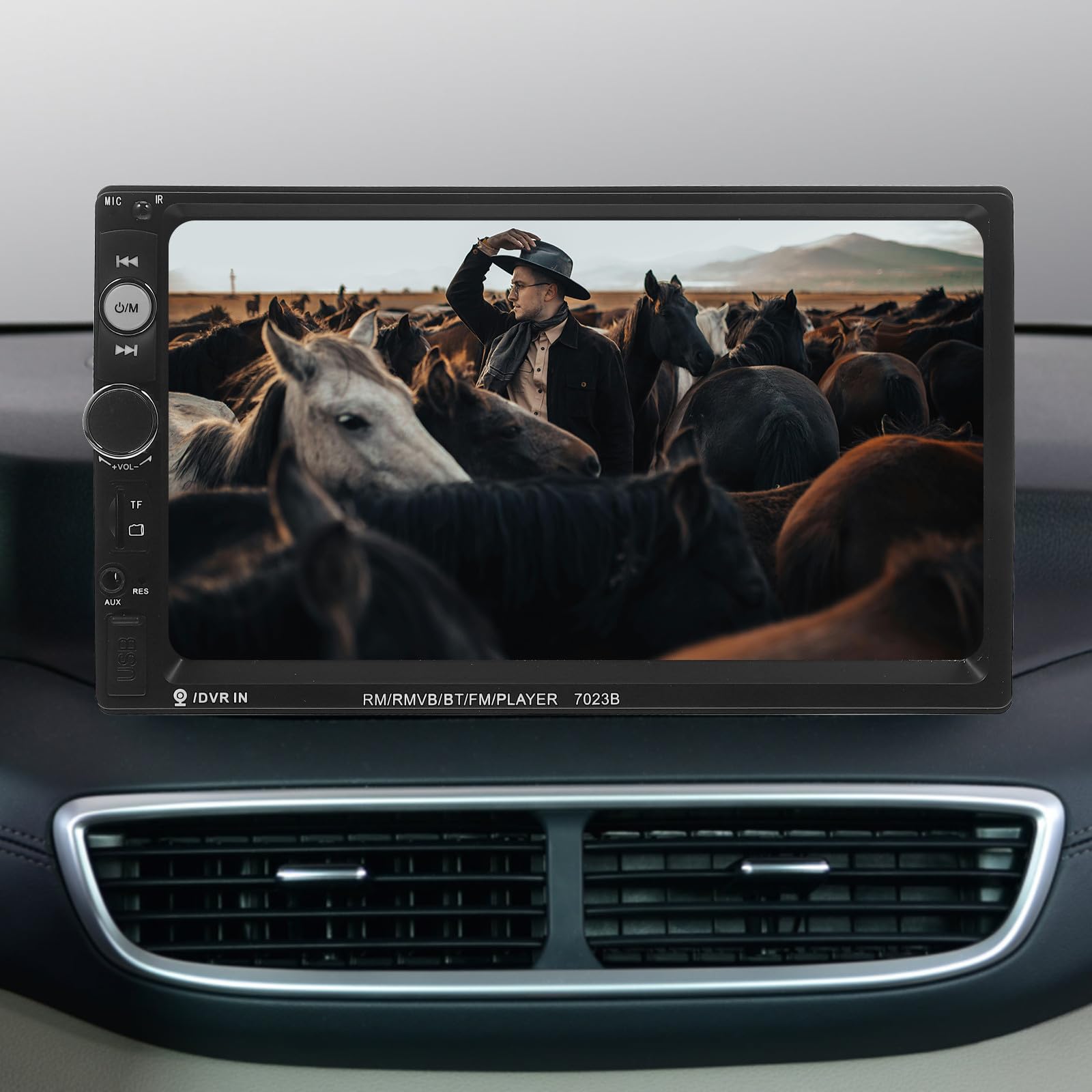 DOITOOL Estéreo de Coche de Doble DIN Pantalla Táctil de 7 Pulgadas, Radio FM, Reproductor Multimedia, Compatible con Sistema de Conectividad para Coche, Negro