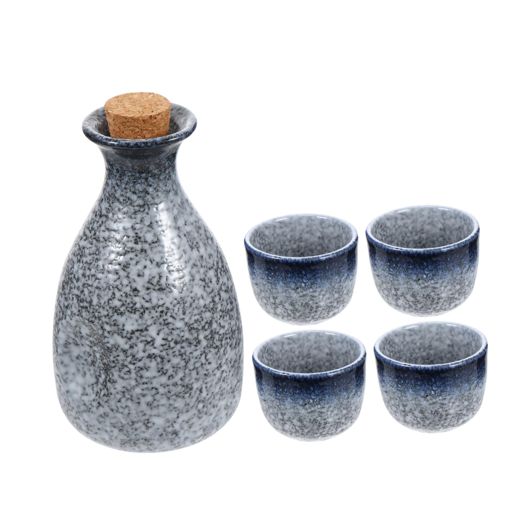 Mobestech Juego de Tazas y Tetera de Sake Estilo Japonés en Cerámica