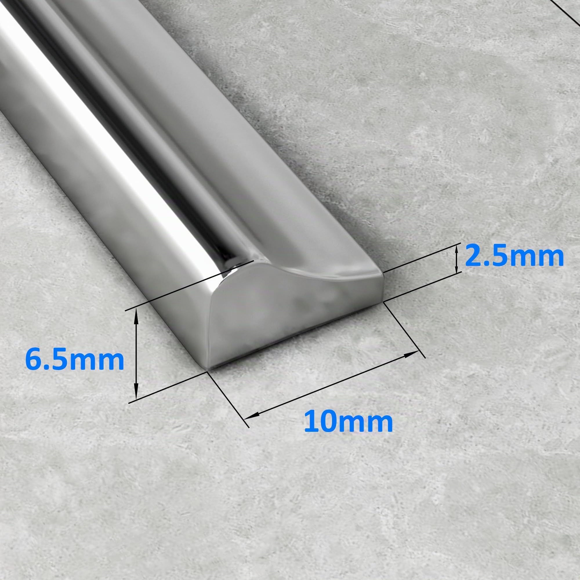 Barra protectora de agua de ducha de 95 cm de aluminio cromado para la junta inferior de la mampara de ducha, junta de repuesto para bañera, deflector de agua, cabina de ducha, junta de ducha