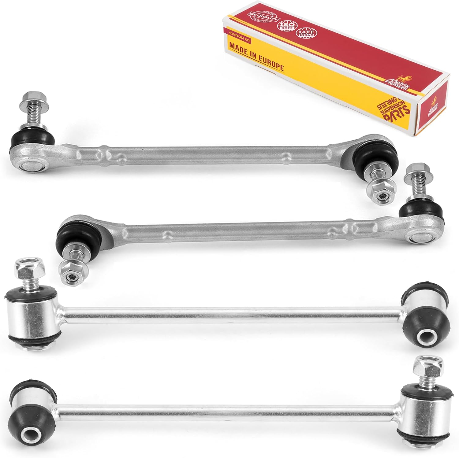 Metrix Premium Chassis Parts - 4 PC Front & Rear Sway Bar Stabilizer End Link Kit Fits 08-09 Mercedes-Benz C230 AWD, 10-12 C250 AWD, 08-11 C300 AWD, SL28322, K750335 K700341 K700342, Made in Europe