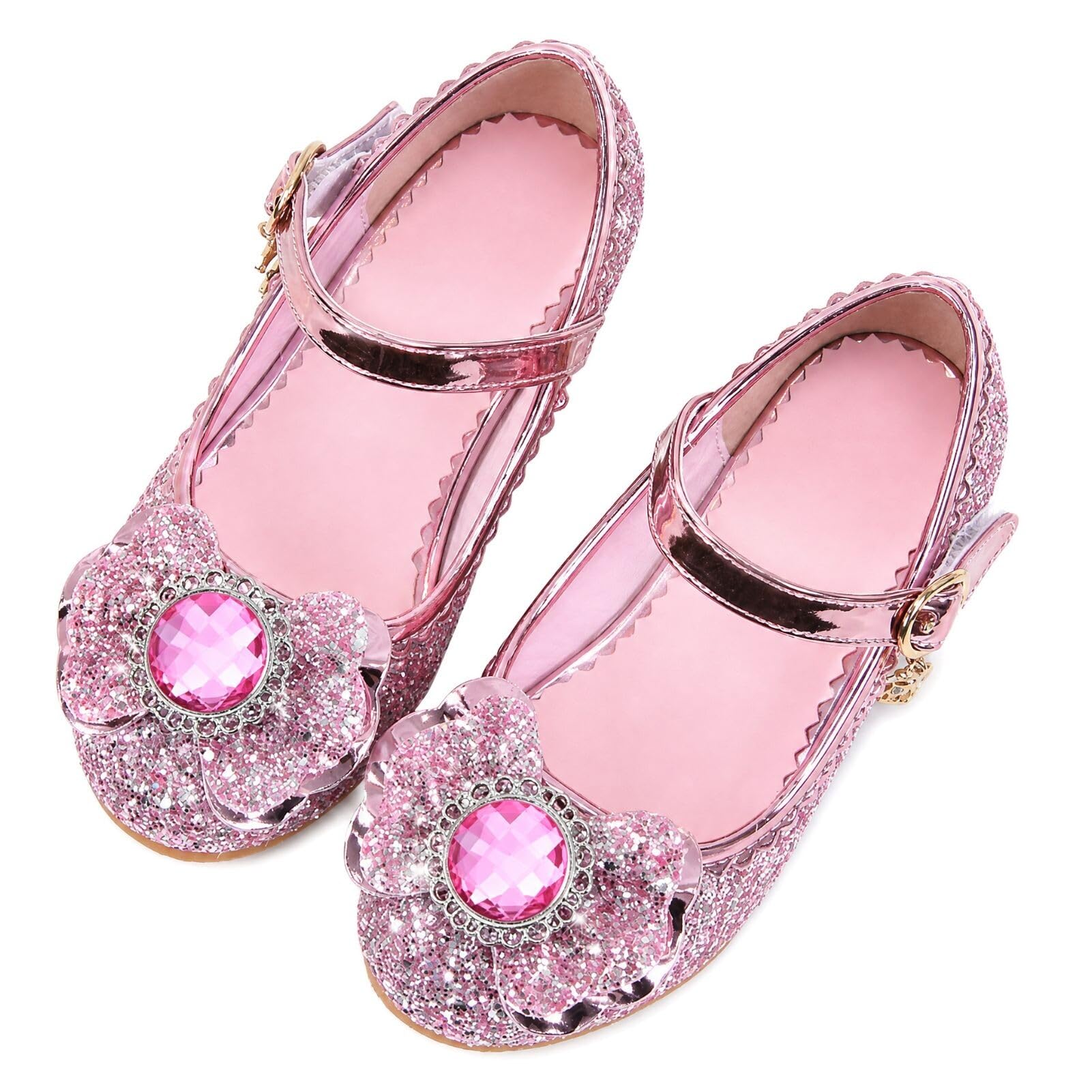 Fille Chaussure Talon Princesse Enfant Ballerine Paillettes Noël Carnaval
