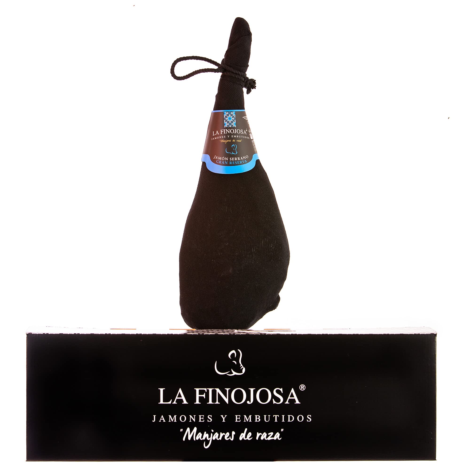 Jamón Serrano Gran Reserva - Pieza Entera - Peso de 7 a 7,5 kg - 24 Meses de Curación - Aroma Agradable e Intenso - Pata de Jamón - Sabor Dulce y Poco Salado - La Finojosa