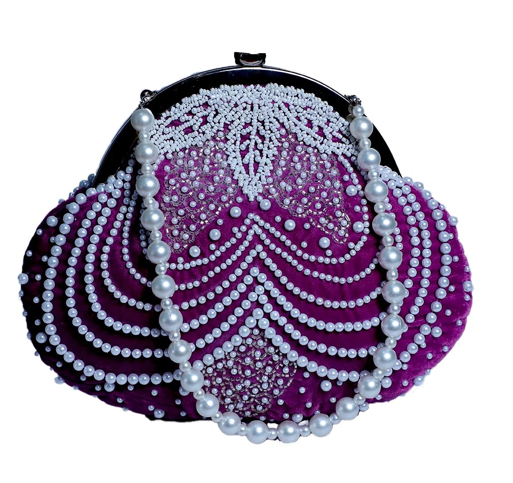 swisni Pearly Half Frame Clutch Bag II Women's Traditional Designer Clutch For Women & Girls II BATUA BAGS-picture-14