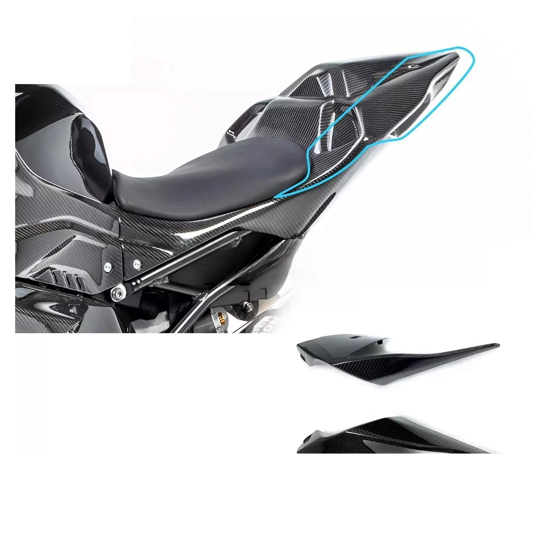 Couvertures carénage moto S1000RR carbone pour optimiser le poids
